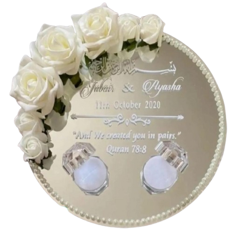 Complete set for nikkah - cusstomized mirror, pen, bok and certificate