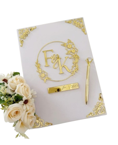 Elegant Islamic Wedding Certificate & Couple Name Frame Set – Personalized Nikah Gift