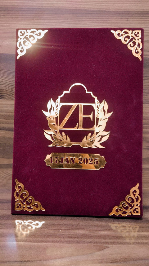 Elegant Islamic Wedding Certificate & Couple Name Frame Set – Personalized Nikah Gift
